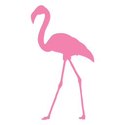 Flamingo andando silhueta Desenho PNG