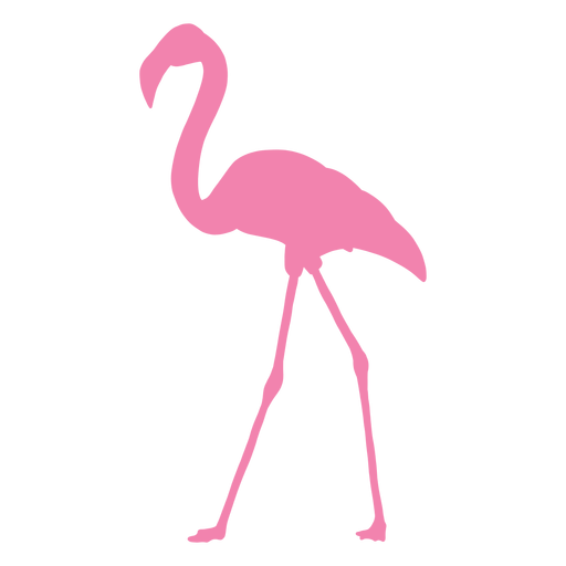 Flamingo andando silhueta Desenho PNG
