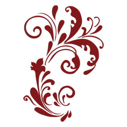 Gebogenes Ornament des Blumenmusterkomplexes PNG-Design