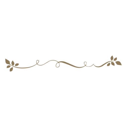 Floral design leaves thin hand drawn PNG Design