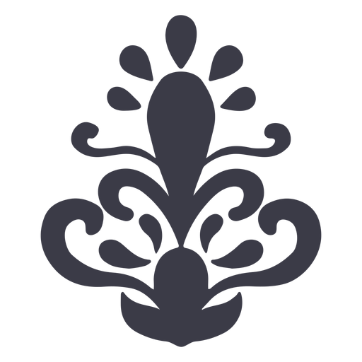 Ornamento de pétalas de design floral Desenho PNG