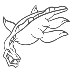 Drachenschlag der Folklore-Kreatur PNG-Design