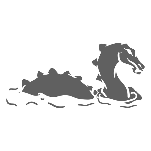 Folklore Kreatur Drachen schwimmen nach rechts PNG-Design