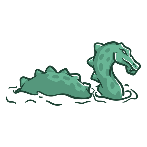 Folklore creature dragon swimming right facing icon PNG Design