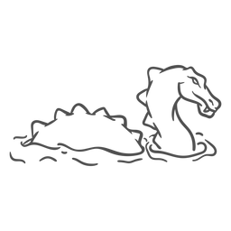 Folklore-Kreaturendrache der nach rechts schwimmenden Schlag schwimmt PNG-Design