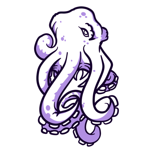 Folklore creature kraken angry hand drawn