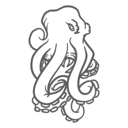 Giant Squid Kraken Cut Out Black Transparent Png Svg Vector File