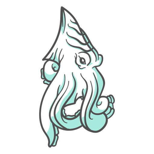 Folklore creature kraken moving hand drawn PNG Design