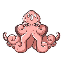 Folklore criatura kraken icono rosa Folklore criatura kraken icono rosa