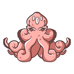 Ícone de criatura folclórica kraken rosa Desenho PNG Transparent PNG