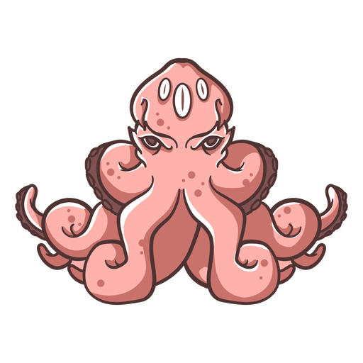 ?cone de criatura folcl?rica kraken rosa Desenho PNG