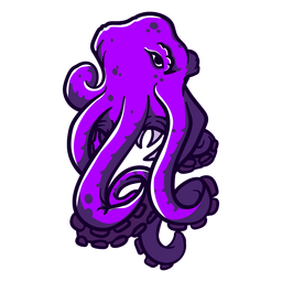 Criatura del folclore kraken púrpura icono Transparent PNG