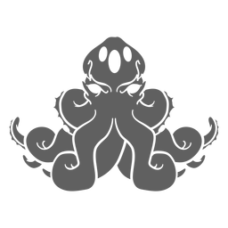 Folklore creature kraken sitting PNG Design Transparent PNG