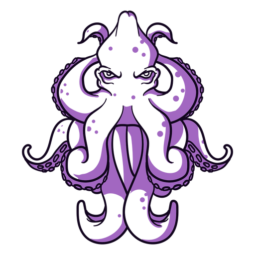Folklore creature kraken standing hand drawn PNG Design