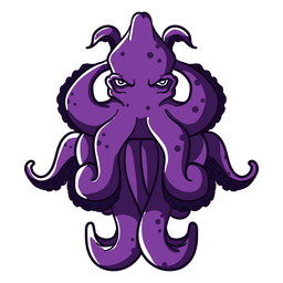 Folklore creature kraken standing icon PNG Design Transparent PNG
