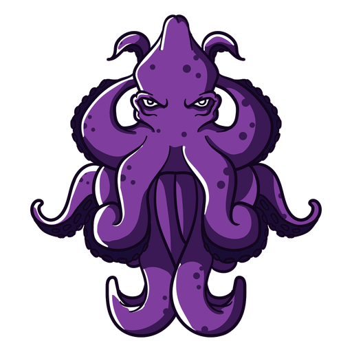 Folklore creature kraken standing icon PNG Design