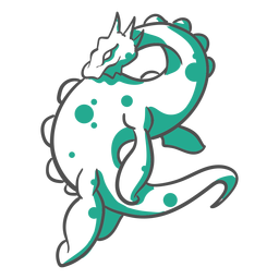 Folklore criatura lago ness monstruo duotono Diseño PNG