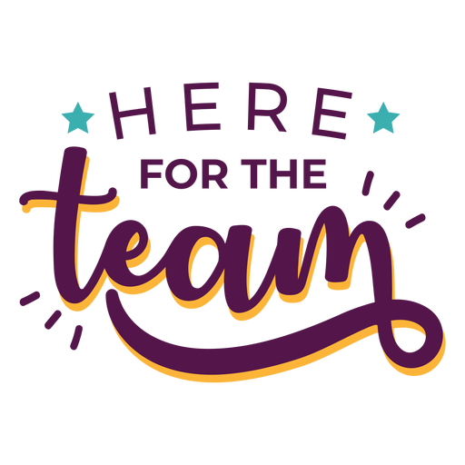 For team effort lettering PNG Design