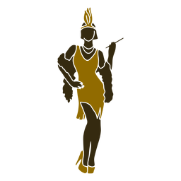 Posando gângster retrô moll Desenho PNG