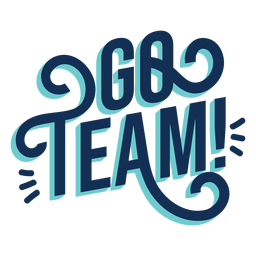 Go team lettering PNG Design