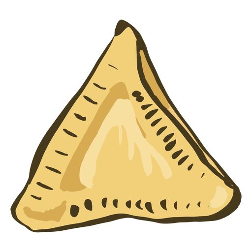 Prato indiano punjabi samosa desenhado ? m?o Desenho PNG