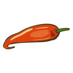 Dibujado a mano plato indio chile rojo Diseño PNG