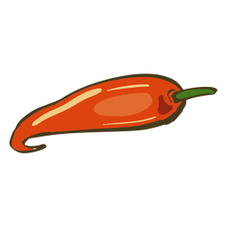 Indian dish red chili hand drawn Transparent PNG