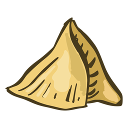 Plato indio samosa dibujado a mano Diseño PNG