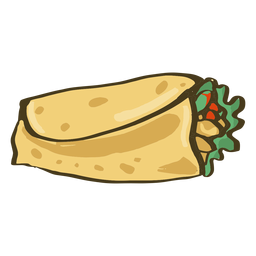 Wrap de prato indiano feito à mão Desenho PNG