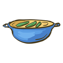 Indian dish yellow daal hand drawn Transparent PNG
