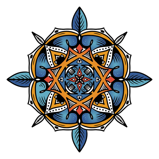 Indische Mandala kreisf?rmige einfache Hand gezeichnet PNG-Design