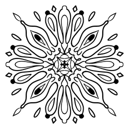 Komplexer Schlaganfall Der Indischen Mandala Blume Transparente Png Svg Vektor