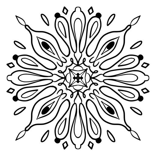 Download Indian Mandala Flower Complex Stroke Transparent Png Svg Vector File