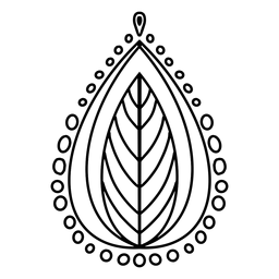 Curso de folha de mandala indiana Desenho PNG