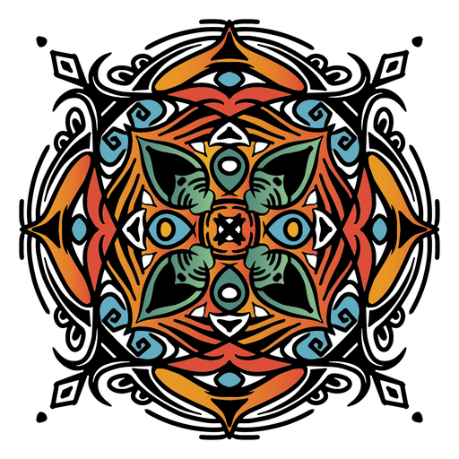 Download Indian mandala square complex hand drawn - Transparent PNG ...