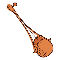 Instrumento musical indiano ektar desenhado à mão Desenho PNG