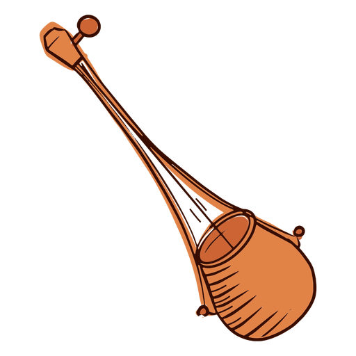 Instrumento musical indio ektar dibujado a mano Diseño PNG