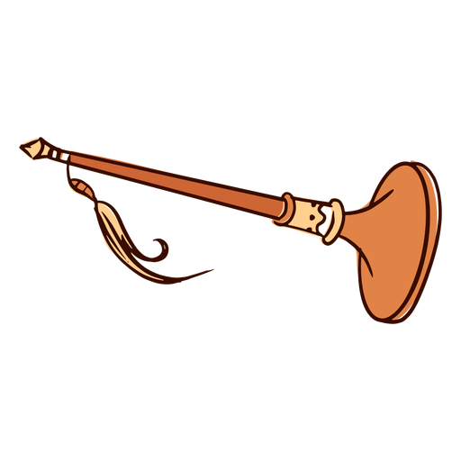 Dibujado a mano instrumento musical indio nadswaram Diseño PNG