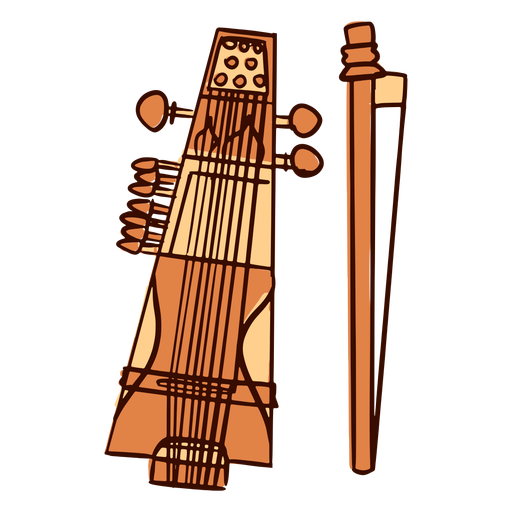 Indian musical instrument sarangi hand drawn Transparent PNG & SVG