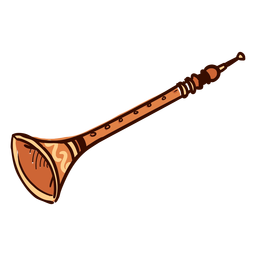 Instrumento musical indiano shehnai desenhado à mão Transparent PNG