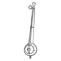 Instrumento musical indio tanpura stroke Diseño PNG