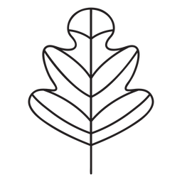 Traço geométrico de folhagem Desenho PNG