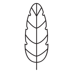 Folha geométrica elíptica de traço único Desenho PNG