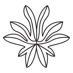 Leaf geometric fig stroke PNG Design