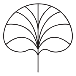 Trazo de hoja de loto geométrico de hoja Diseño PNG