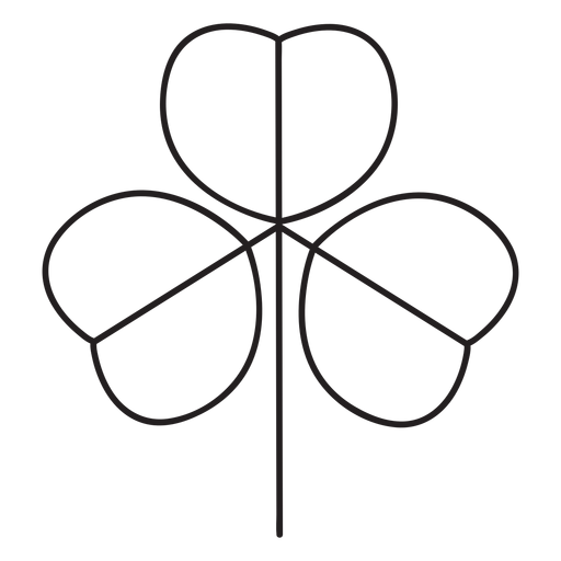 Leaf geometric thin heart shaped three stroke PNG Design
