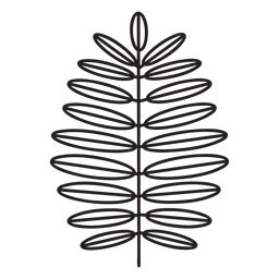 Blatt geometrisch dünn Mehrfachhub PNG-Design