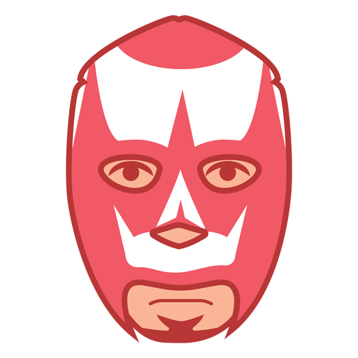 Máscara frontal roja plana Diseño PNG