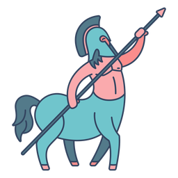 Monstruo centauro griego plano Diseño PNG