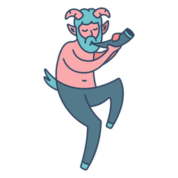 Monstruo fauno griego plano Diseño PNG